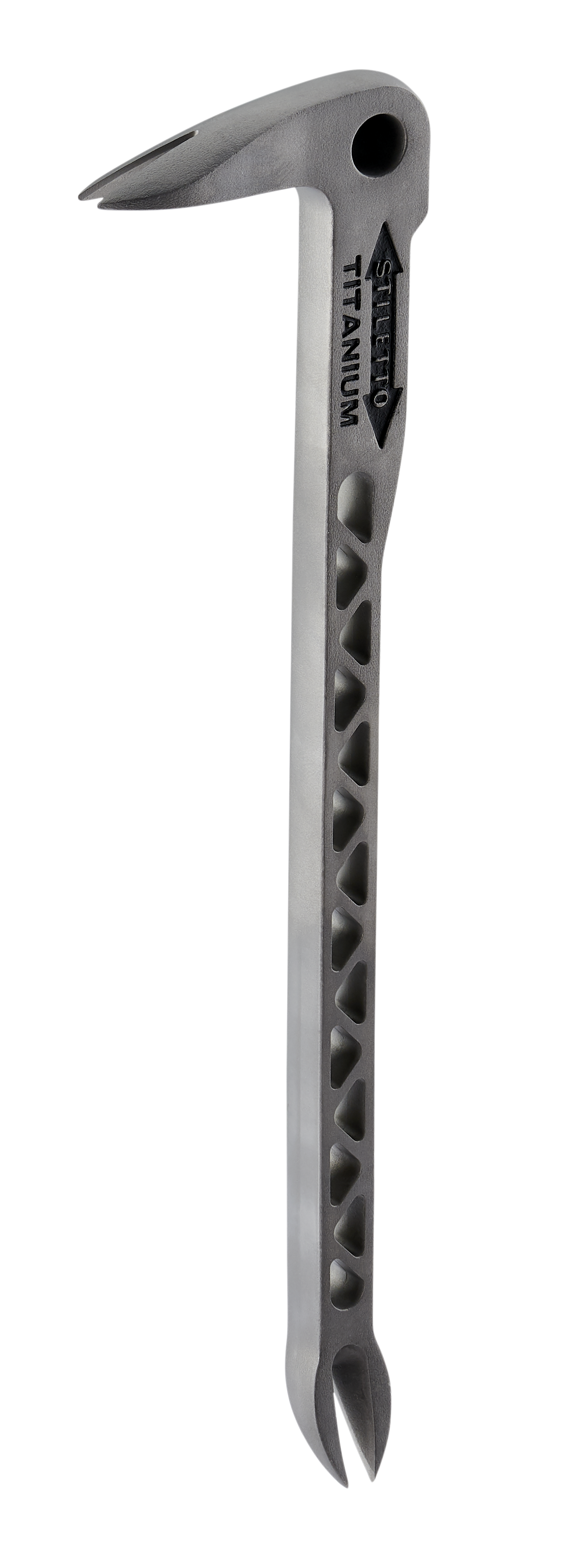 Stiletto TiCLW-12 12-Inch 8-Oz Titanium ClawBar Nail Puller with Dimpler